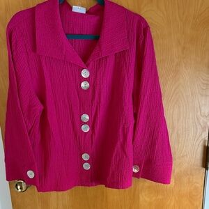 Habitat Vibrant Pink Button-Up Jacket & tank